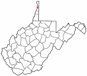 Locator map of Follansbee
