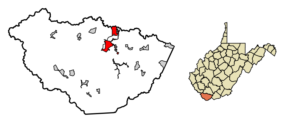 Locator map of Welch