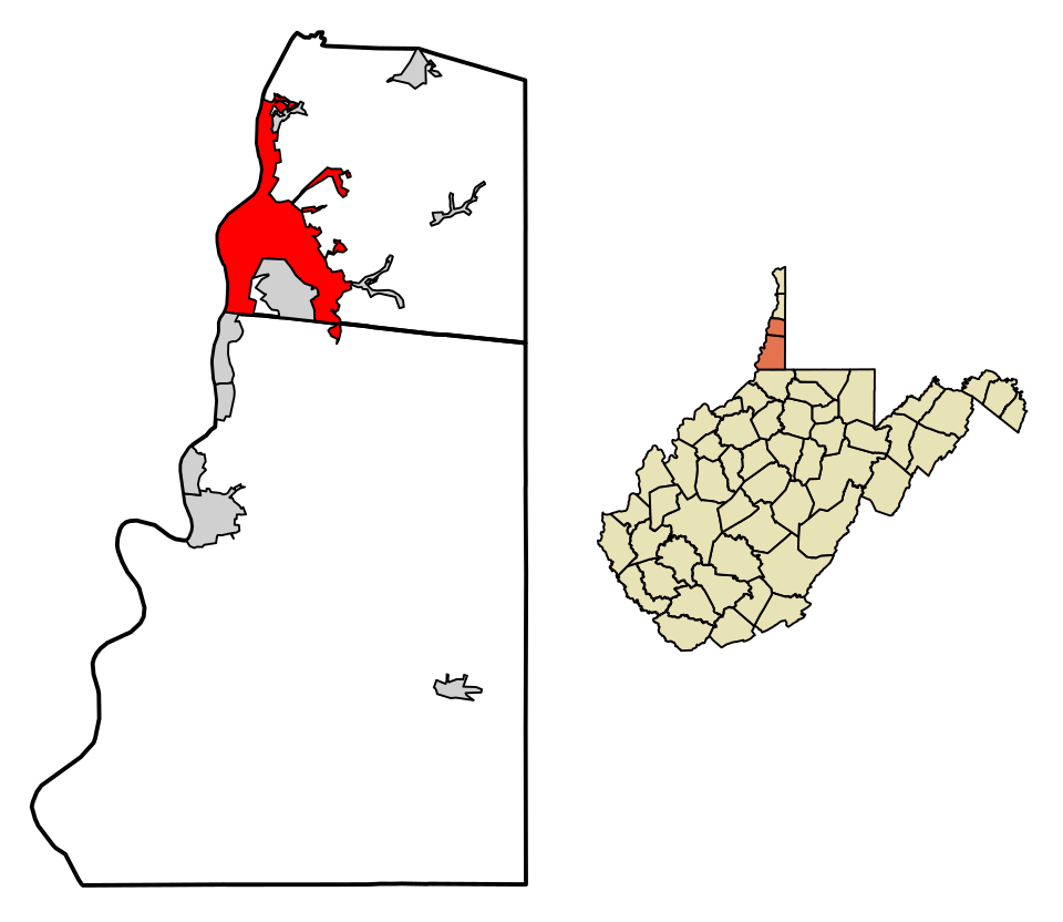 Locator map of Wheeling