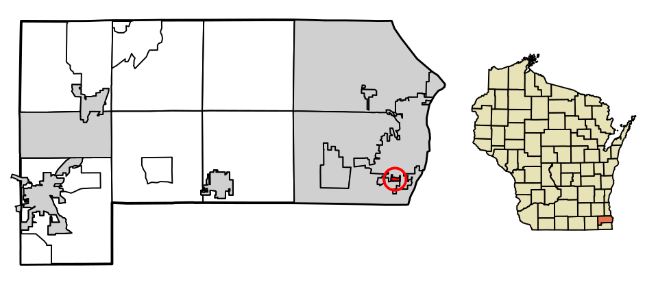 Locator map of Elmwood Park