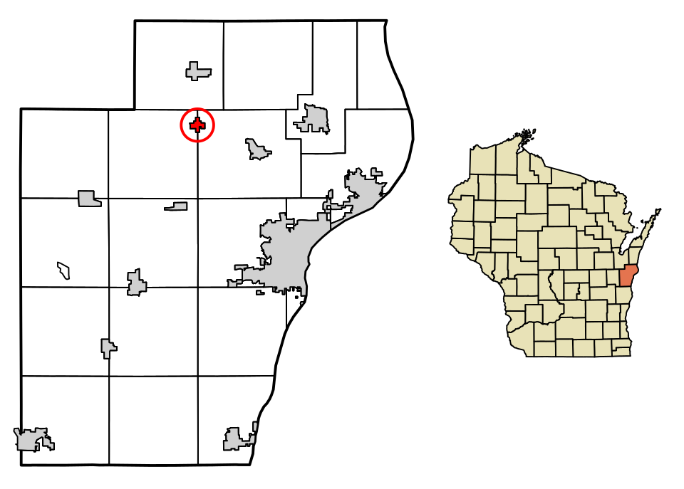 Locator map of Kellnersville