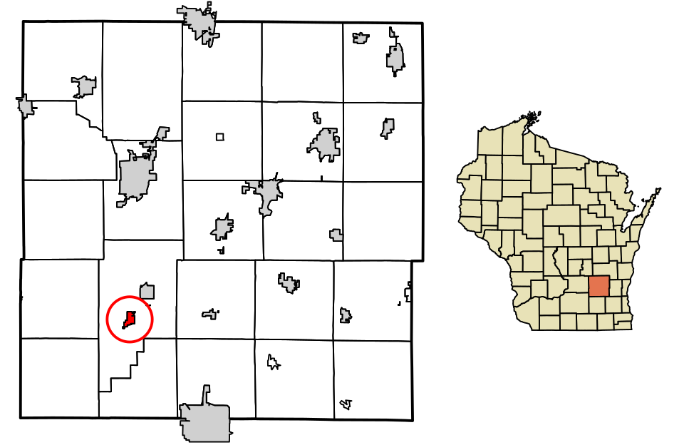 Locator map of Reeseville