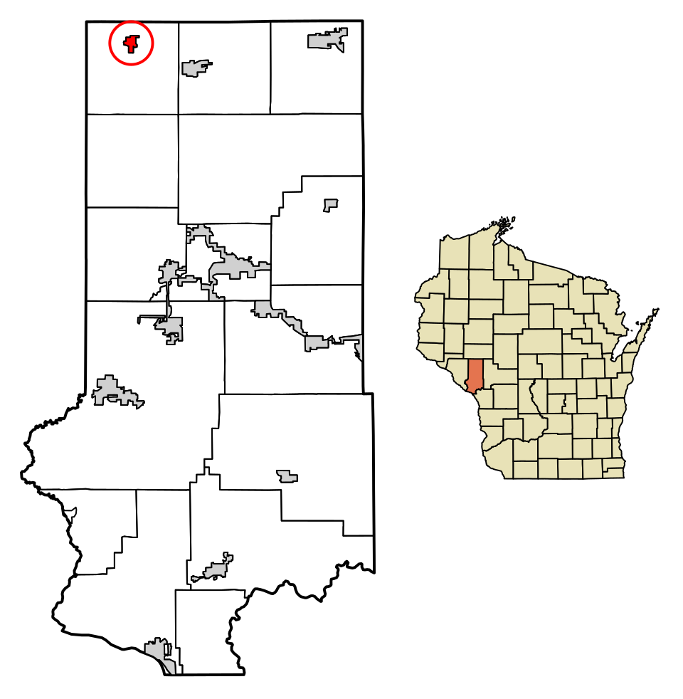 Locator map of Eleva