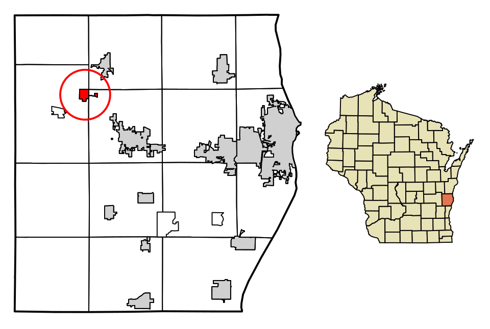 Locator map of Glenbeulah