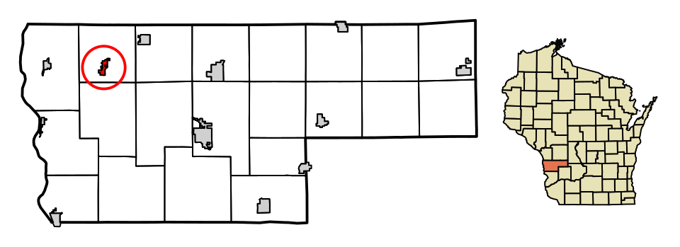 Locator map of Chaseburg