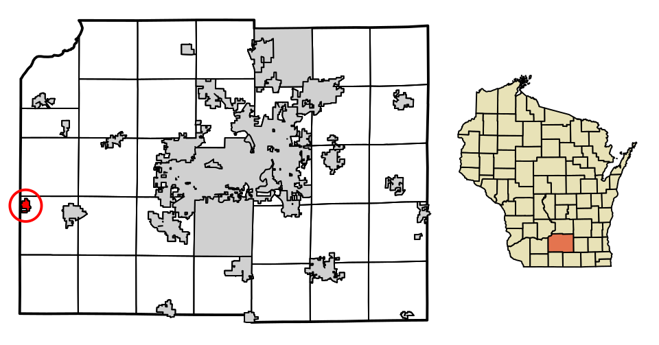 Locator map of Blue Mounds