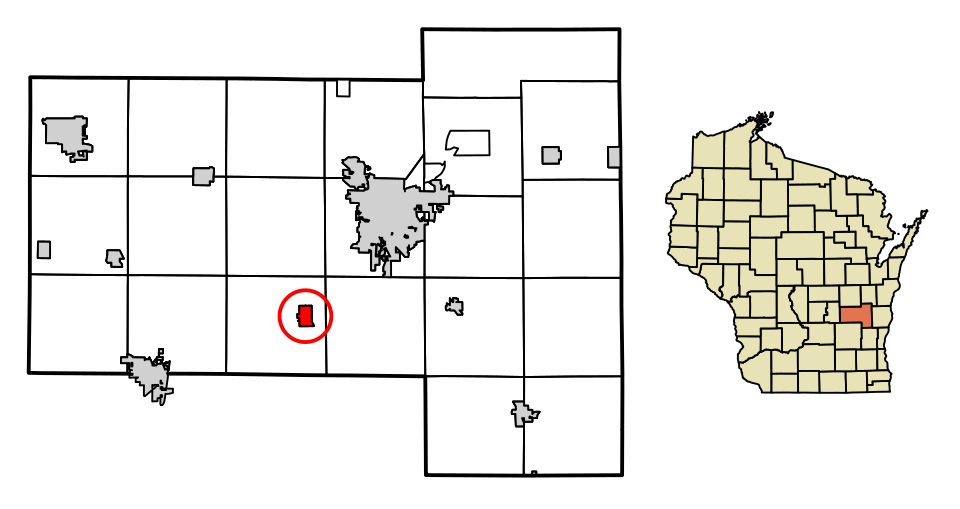 Locator map of Oakfield