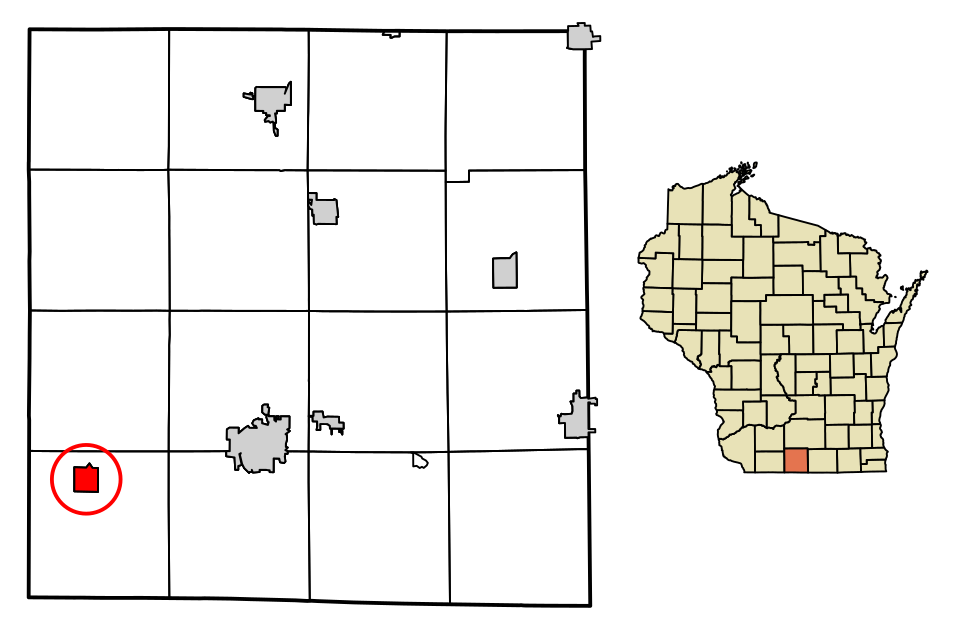 Locator map of Browntown