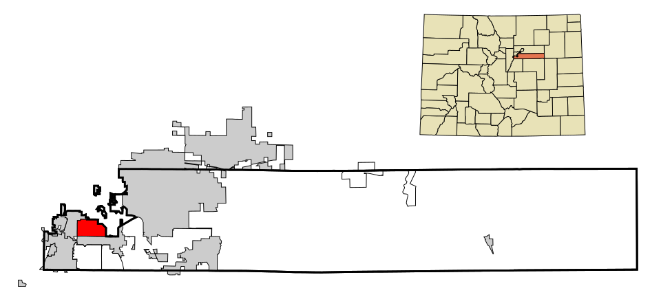 Locator map of Cherry Hills
