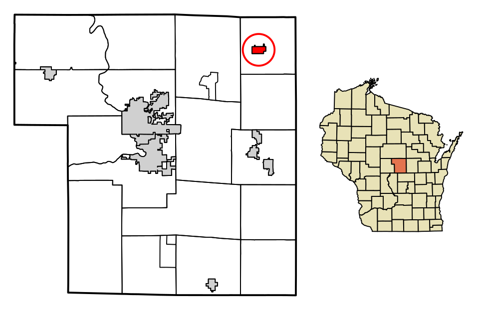 Locator map of Rosholt