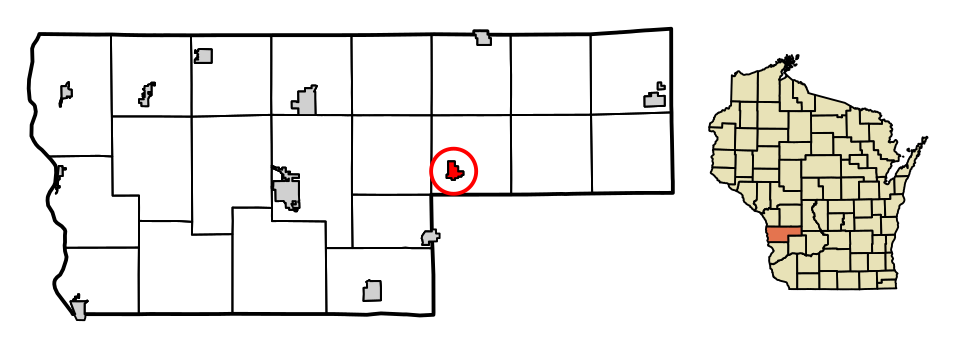 Locator map of La Farge