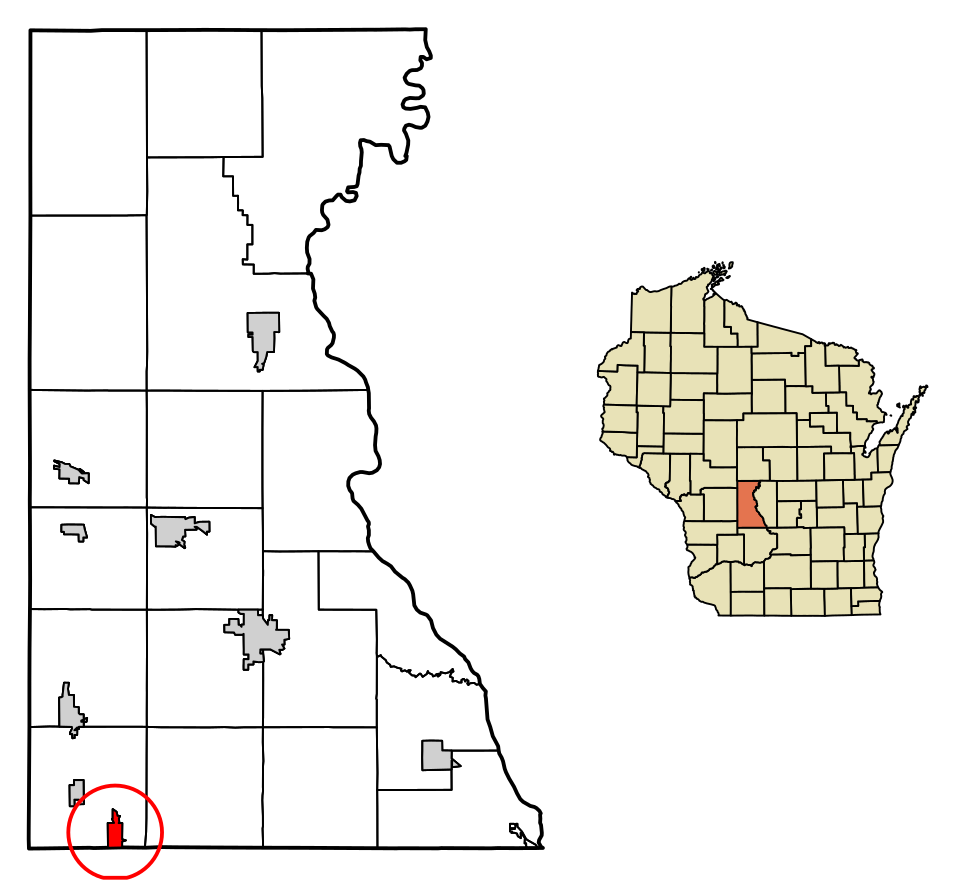 Locator map of Wonewoc