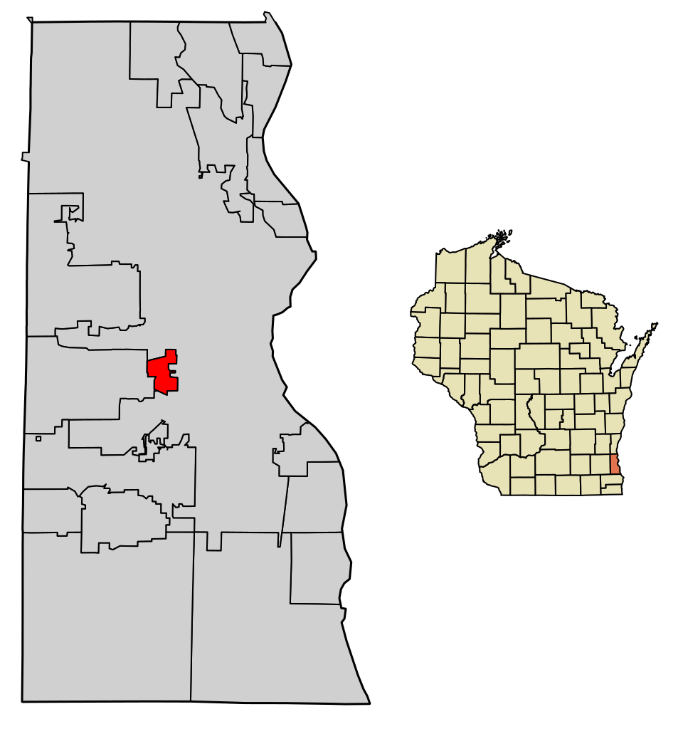 Locator map of West Milwaukee