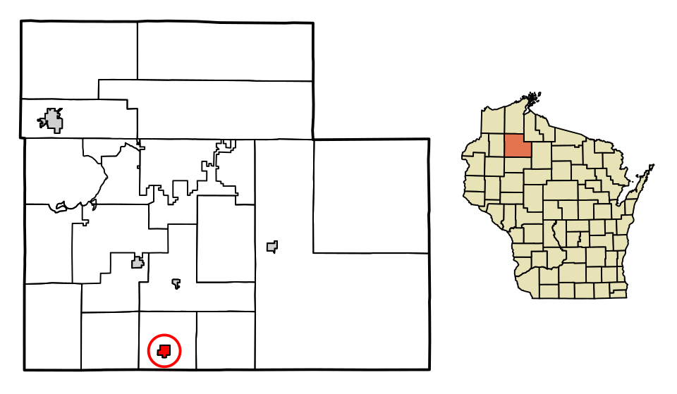 Locator map of Exeland