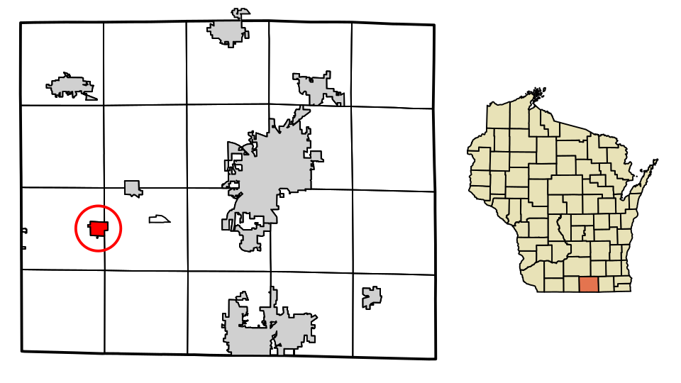 Locator map of Orfordville