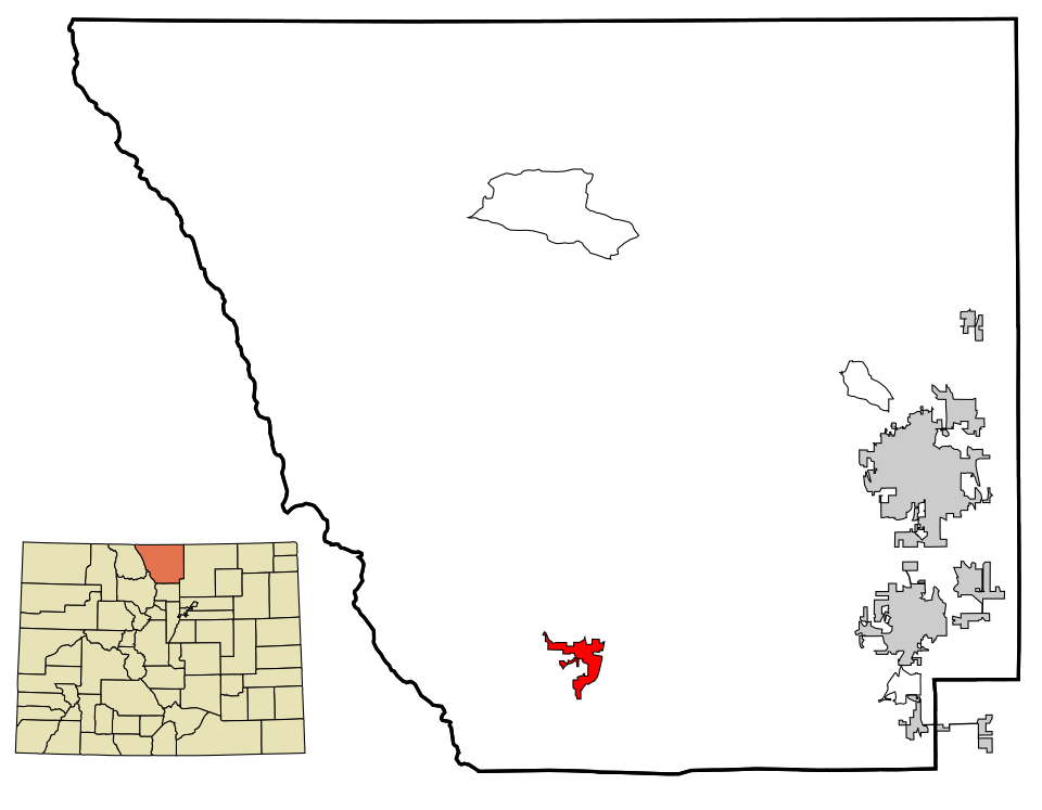 Locator map of Estes Park