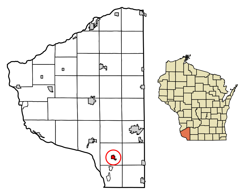 Locator map of Dickeyville