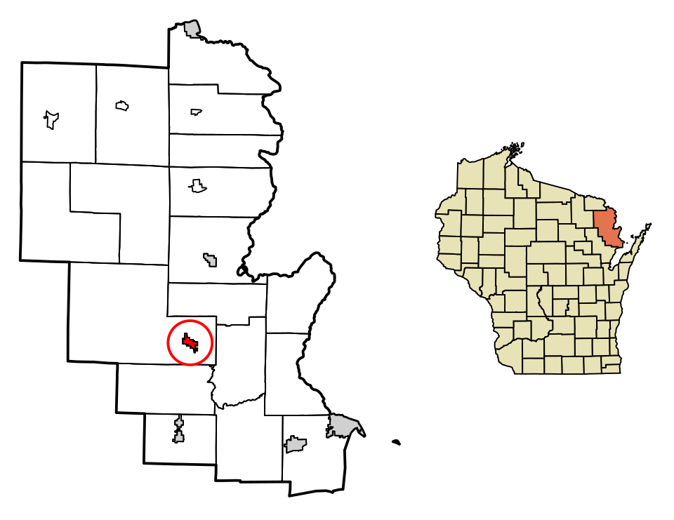 Locator map of Crivitz