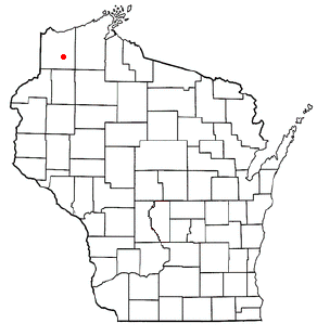 Locator map of Solon Springs