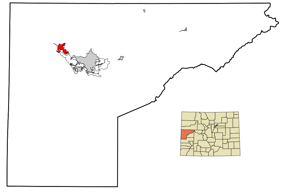Locator map of Fruita