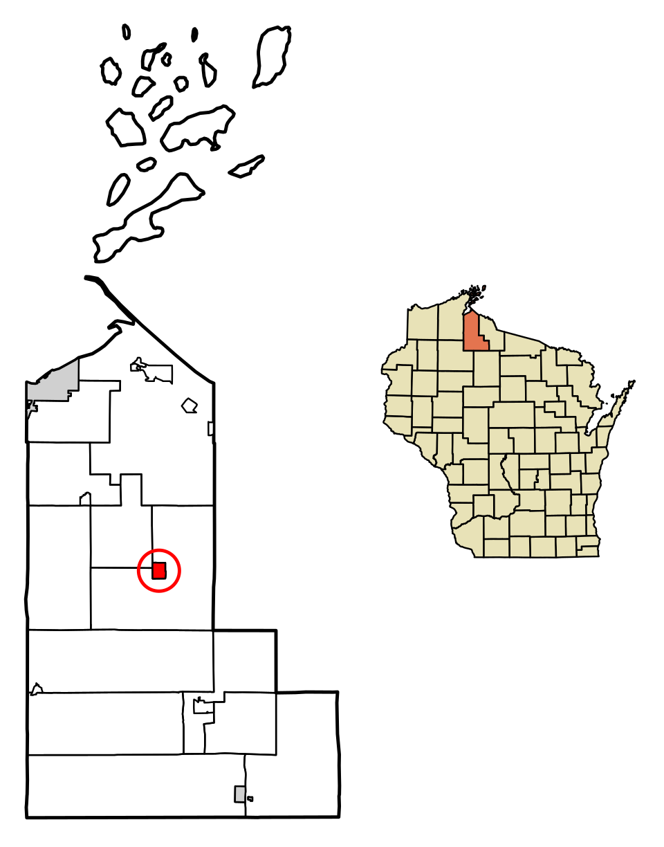 Locator map of Mellen