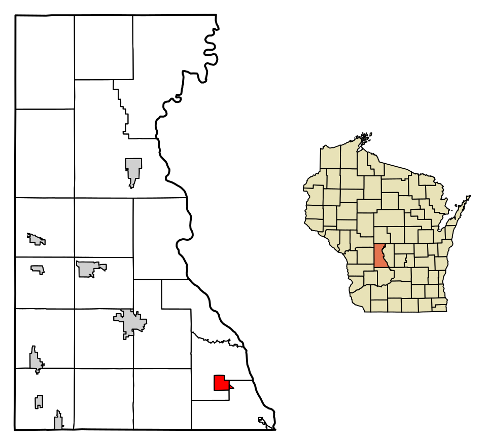 Locator map of Lyndon Station