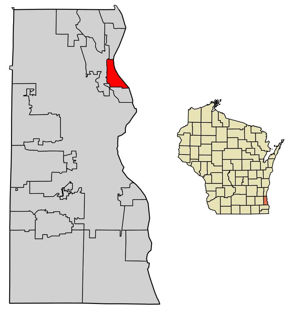 Locator map of Whitefish Bay