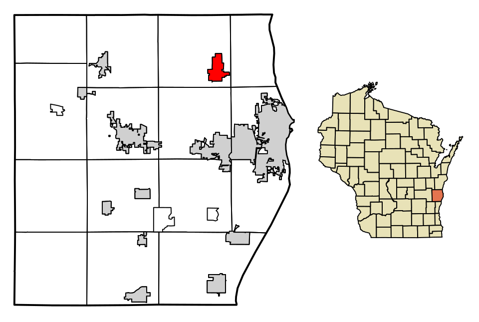Locator map of Howards Grove