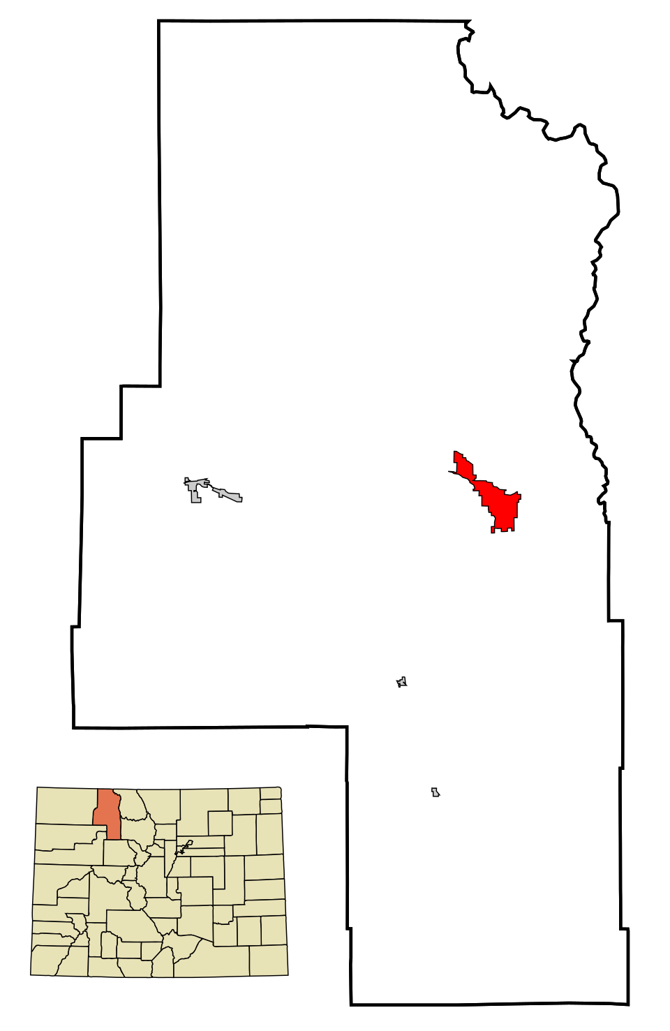 Locator map of Steamboat Springs