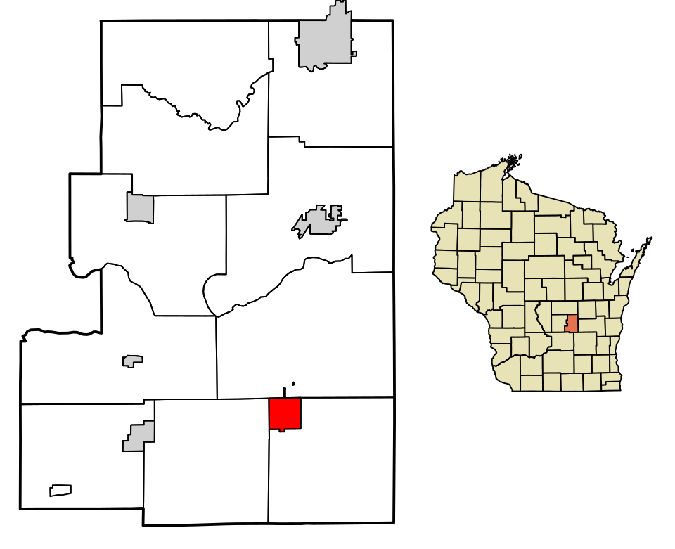 Locator map of Markesan