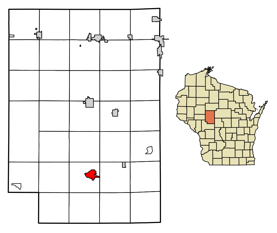 Locator map of Neillsville