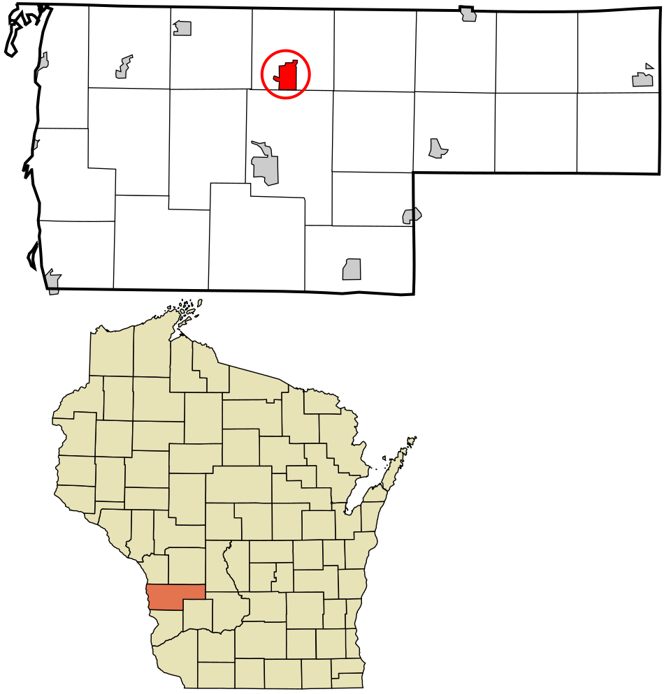 Locator map of Westby