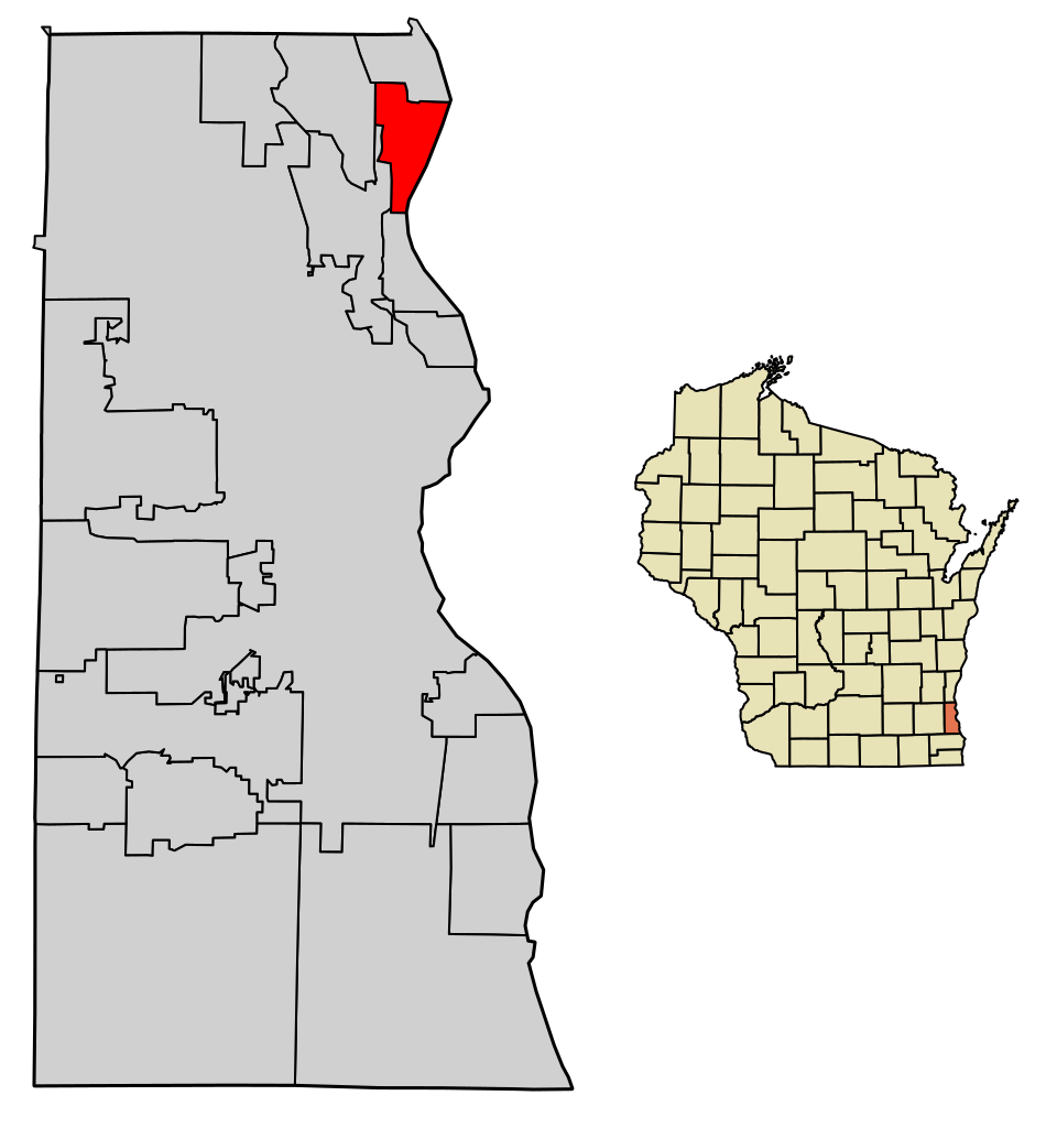 Locator map of Fox Point