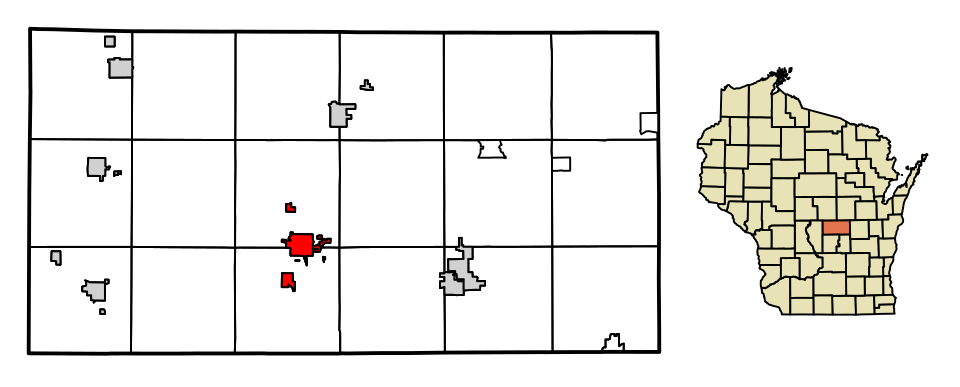 Locator map of Wautoma