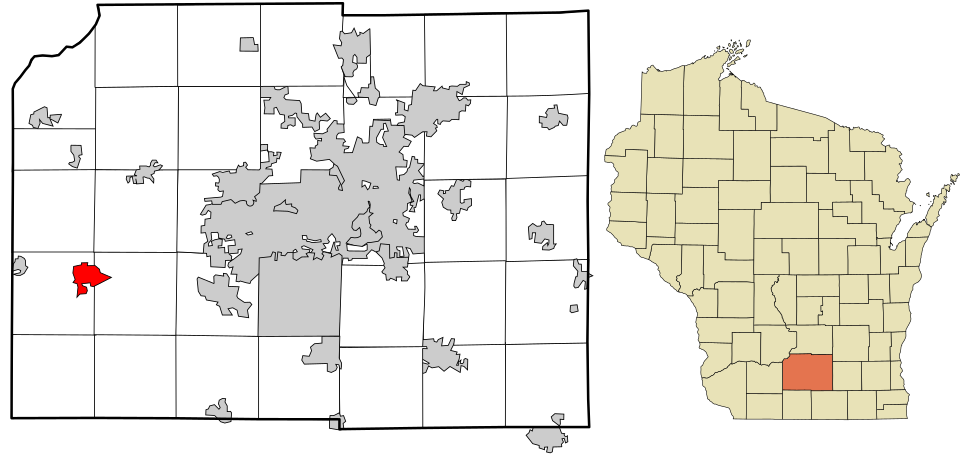 Locator map of Mount Horeb