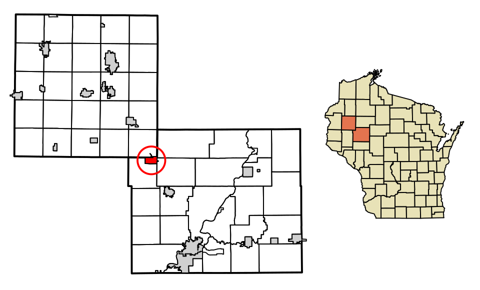 Locator map of New Auburn