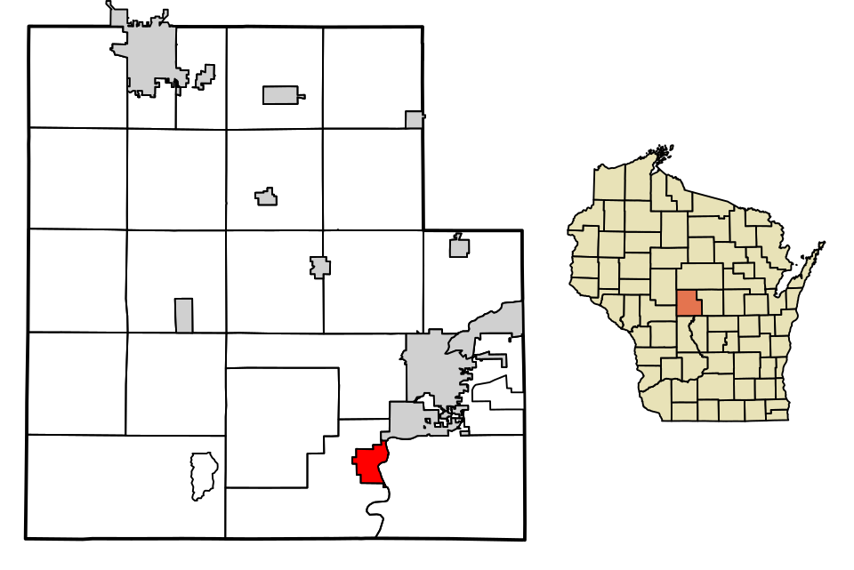 Locator map of Nekoosa