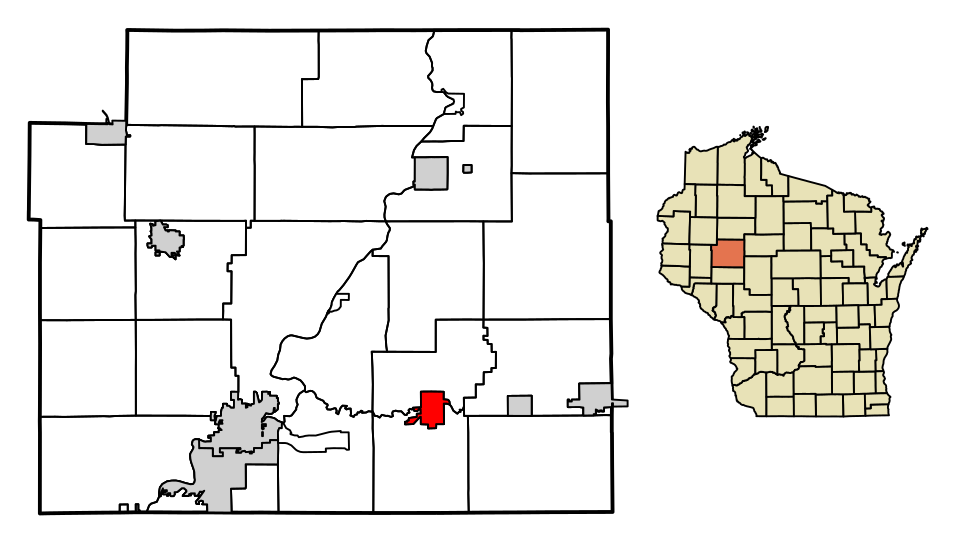 Locator map of Cadott