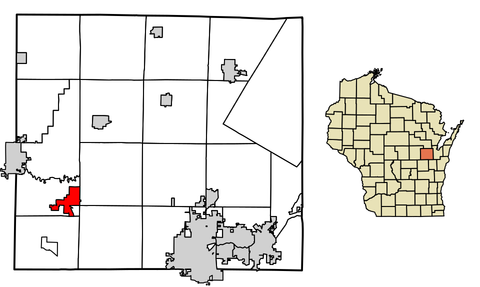 Locator map of Hortonville