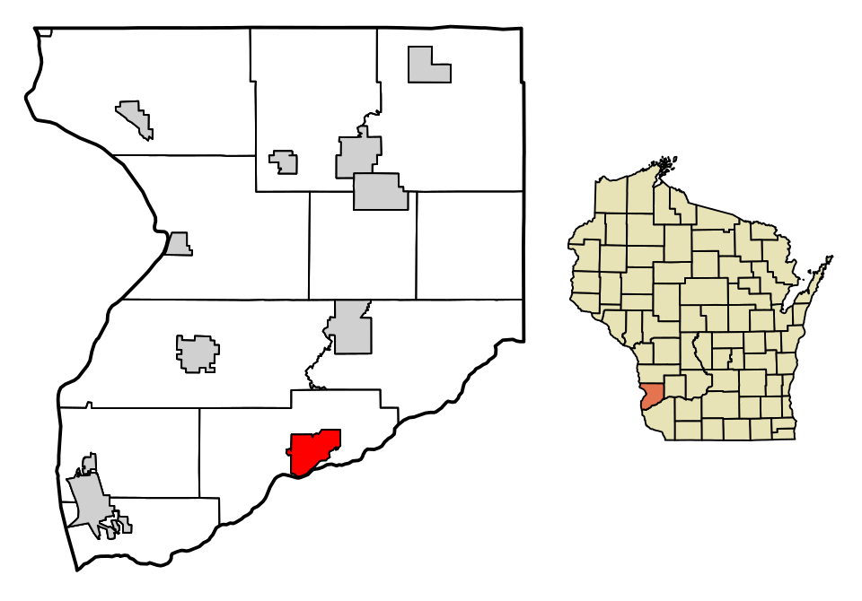 Locator map of Wauzeka