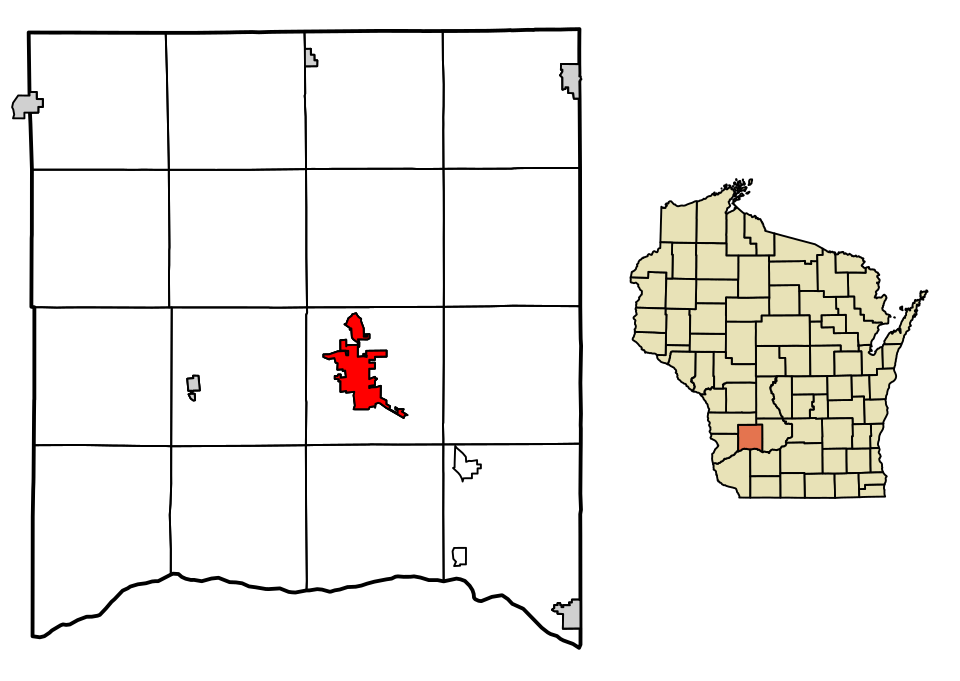 Locator map of Richland Center
