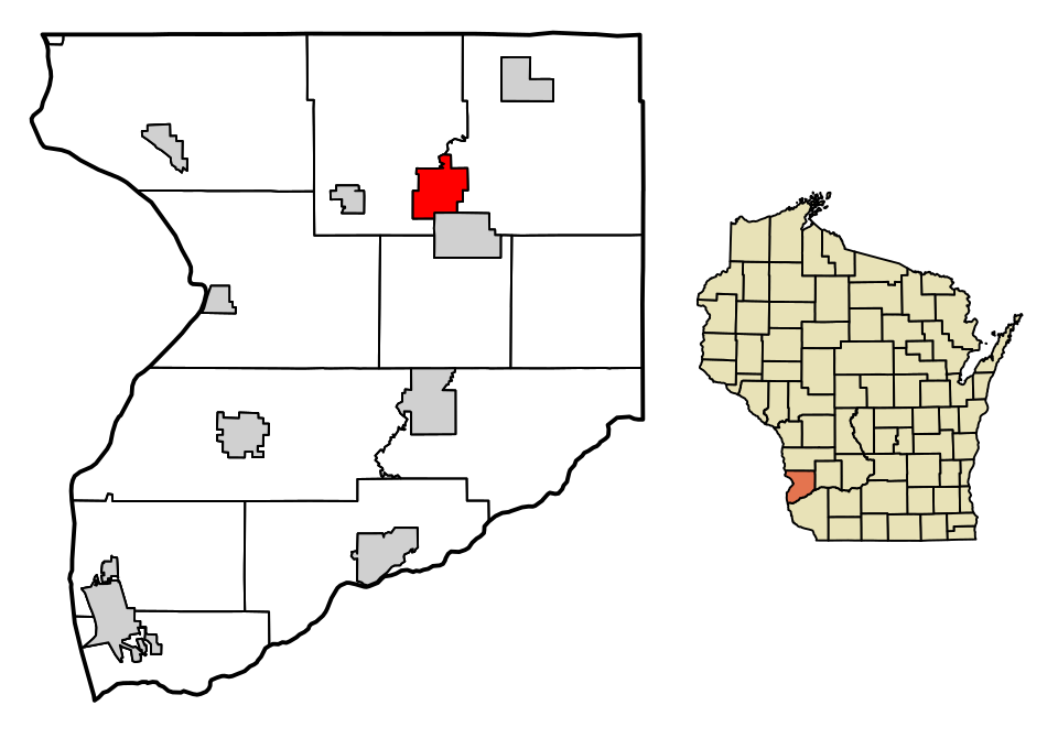 Locator map of Gays Mills