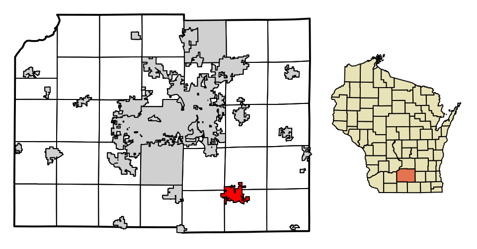 Locator map of Stoughton