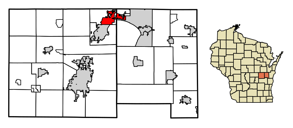 Locator map of Menasha