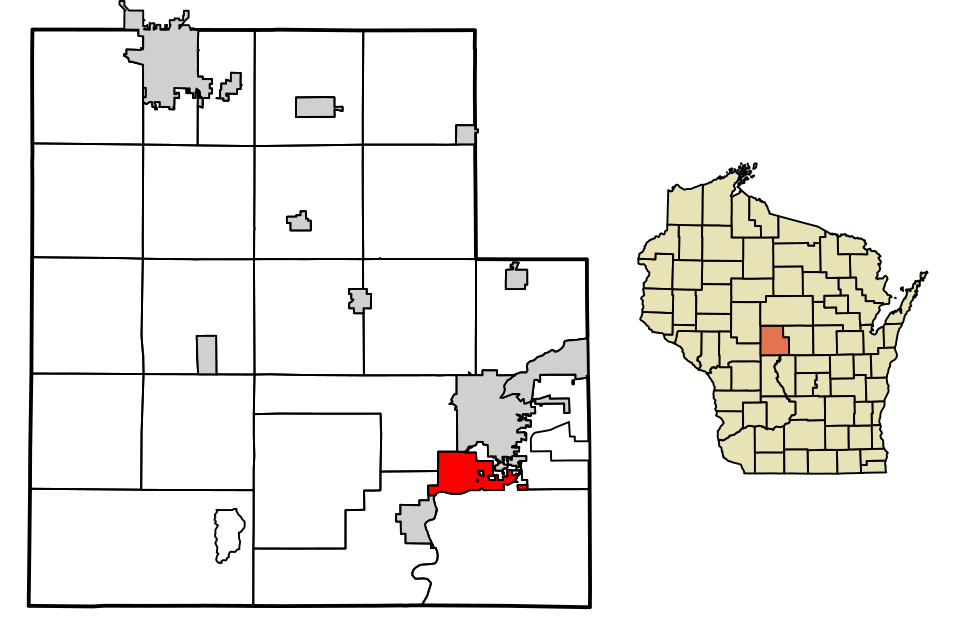 Locator map of Port Edwards