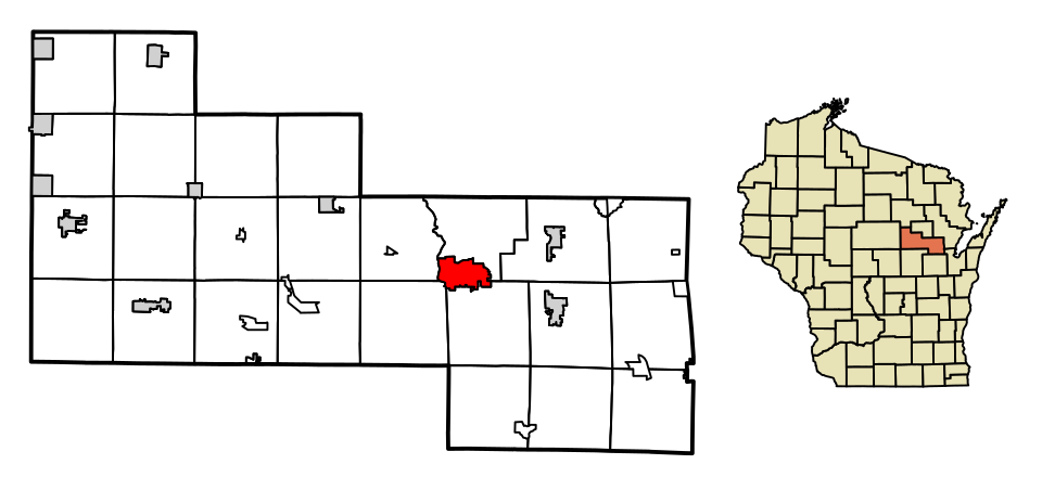 Locator map of Shawano