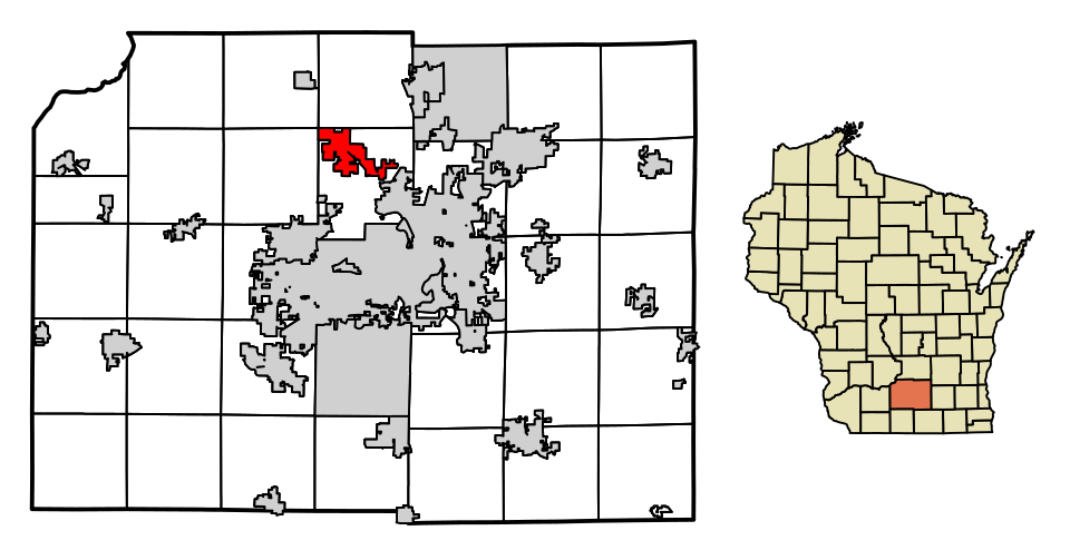 Locator map of Waunakee