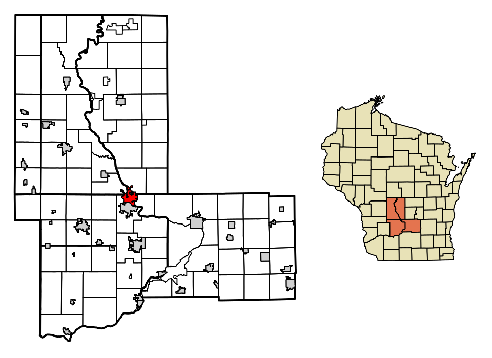 Locator map of Wisconsin Dells