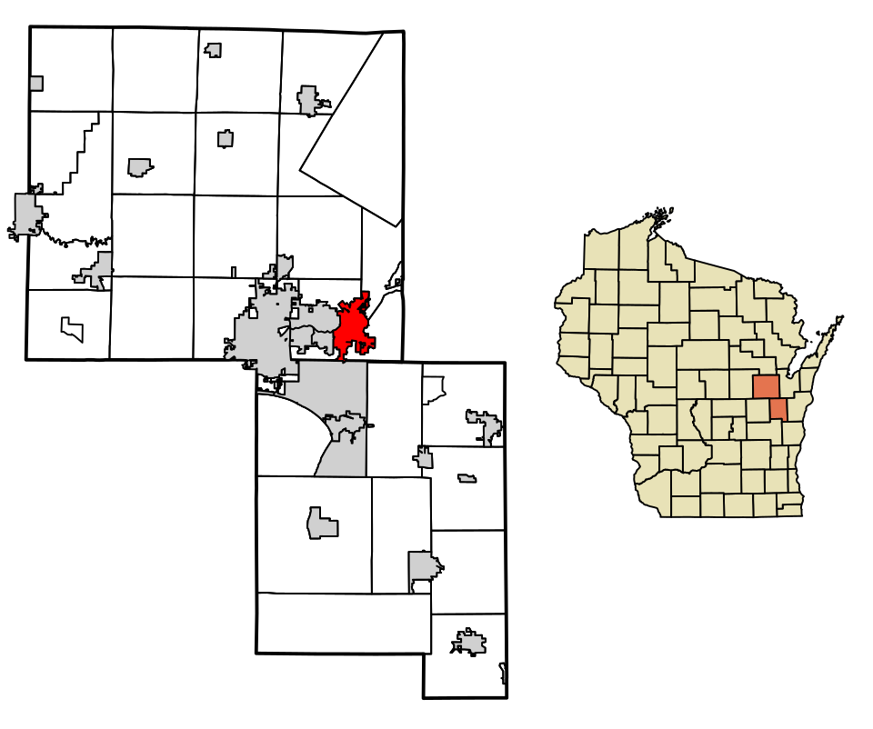 Locator map of Kaukauna