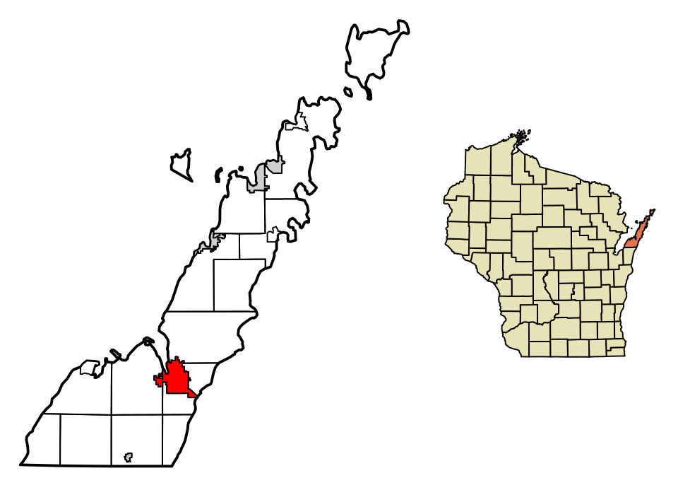 Locator map of Sturgeon Bay